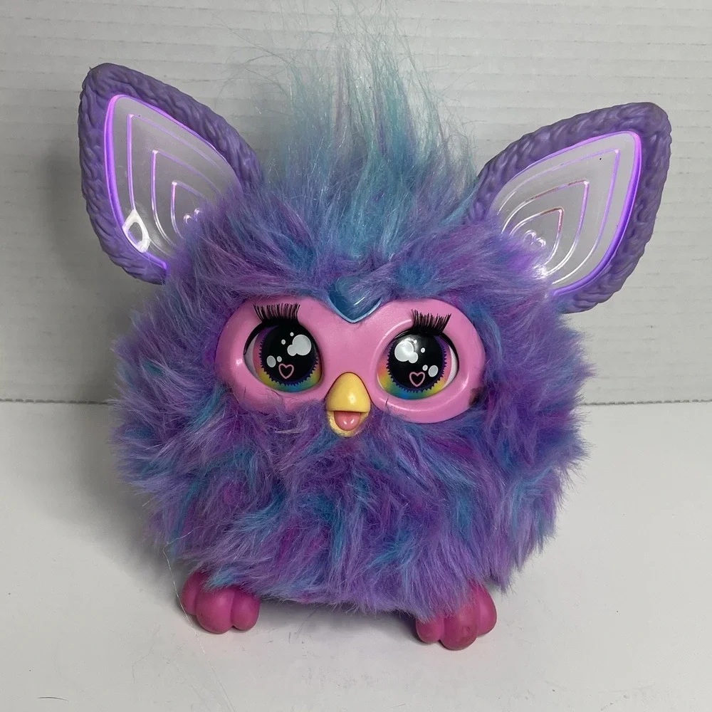 Hasbro Furby Interactive Purple  & Blue Talks Ears Move Light Up Talks TESTED